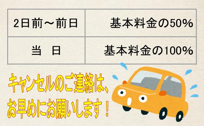 写真：キャンセル案内